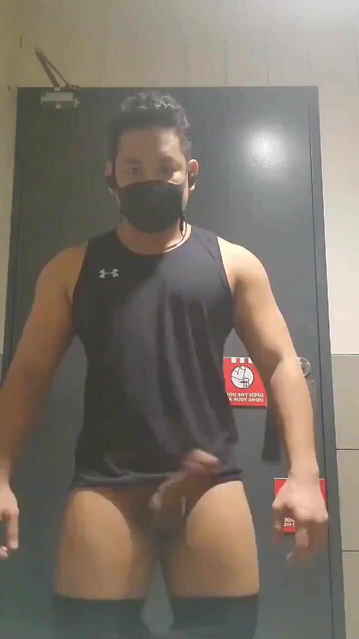 Showing Off Dick in Gym Bathroom