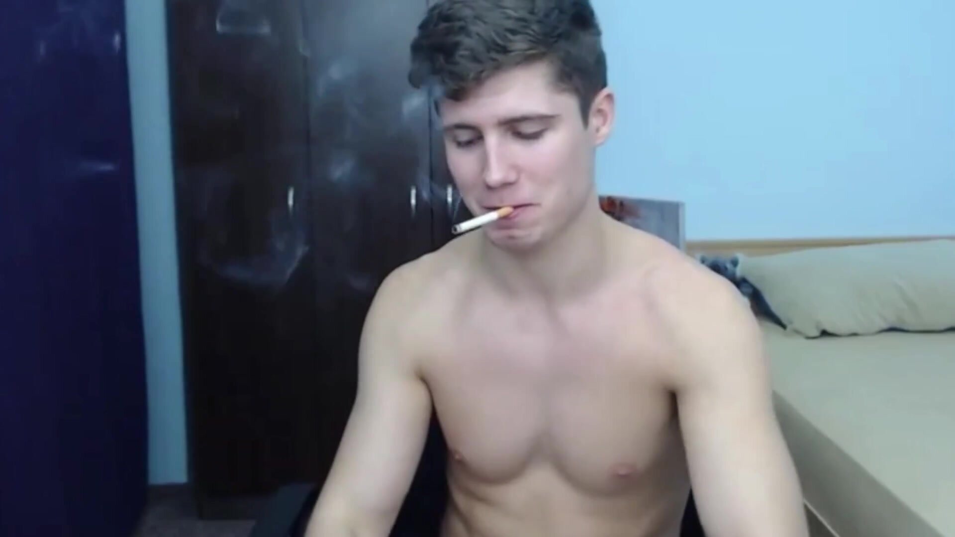 Hot boy smoking - video 4