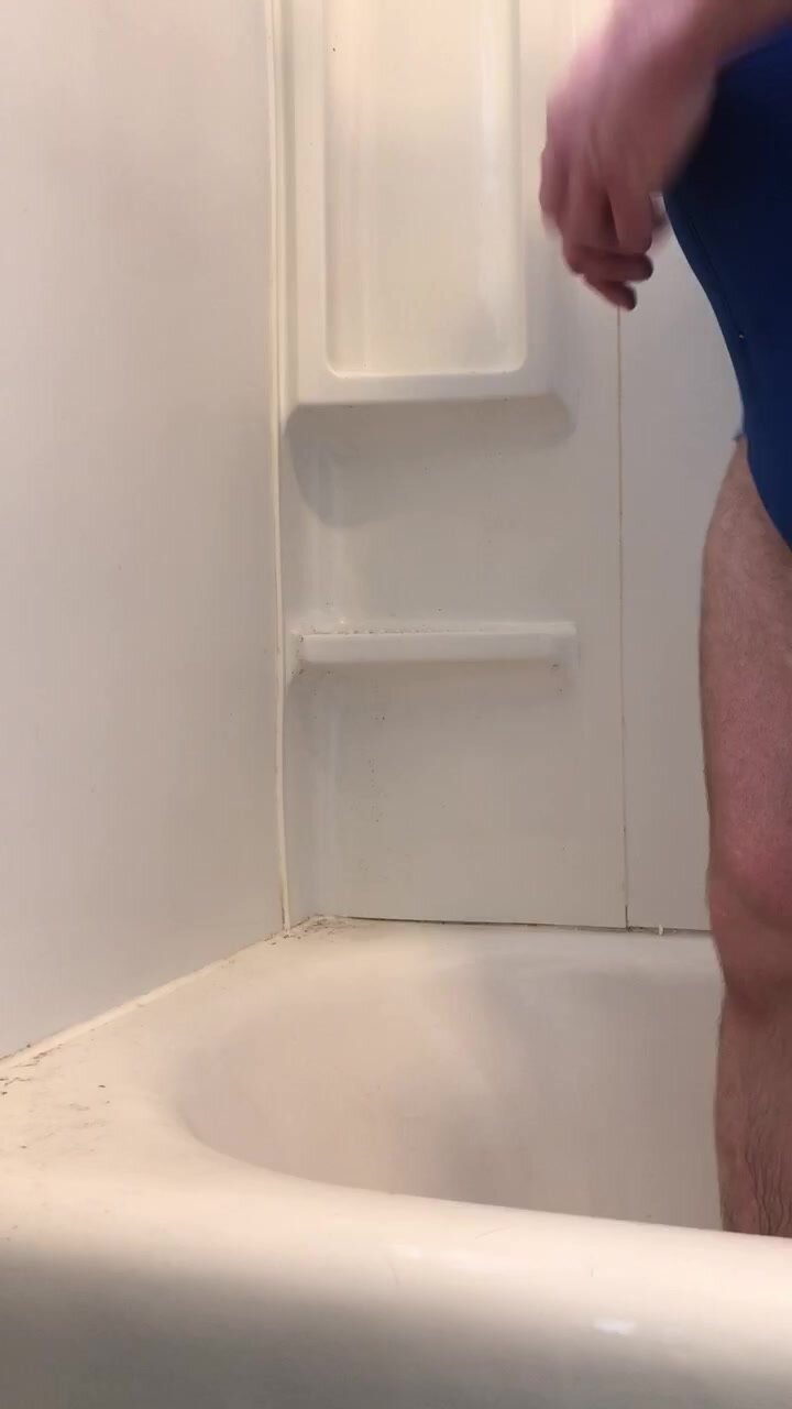 Messy diaper reveal and reenactment