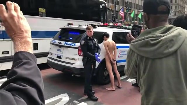 Naked Guy Arrested in Public and Left Out for Viewing