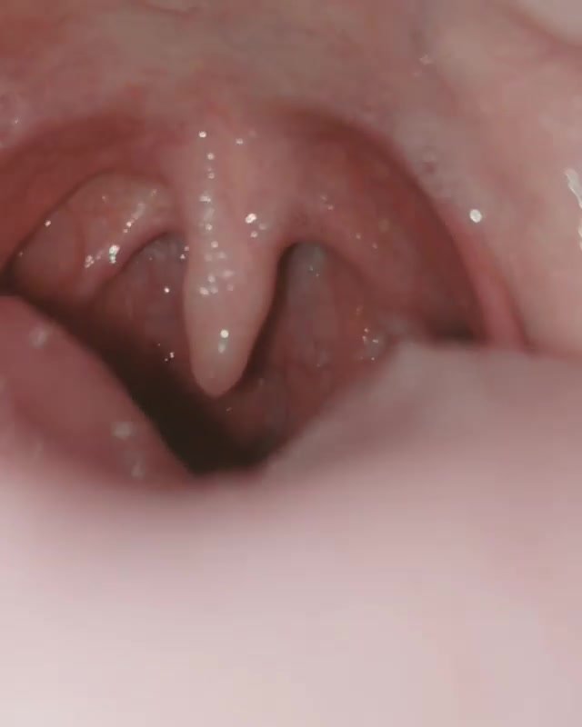 my long uvula lubricating my throat with saliva