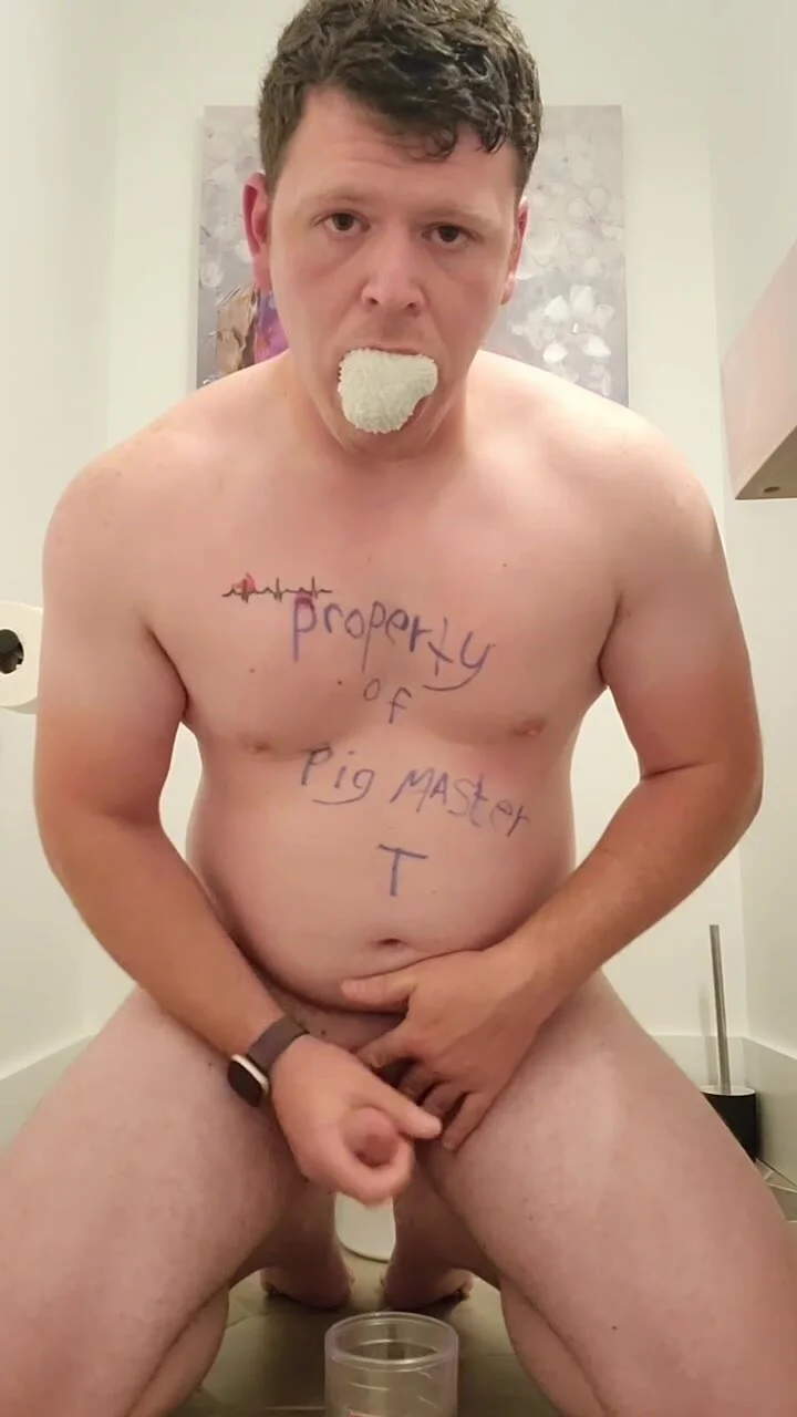 Extreme: Pig Boy Andrew completes piss and cumâ€¦ ThisVid.com