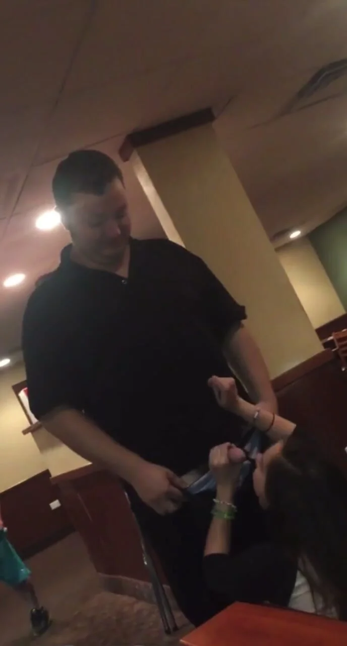 Waiter blowjob