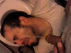 Dom master Pete forces Jesse to drink his piss