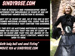 Goth lady ball and anal fisting