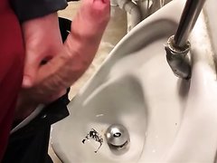 Hard dick at the urinals