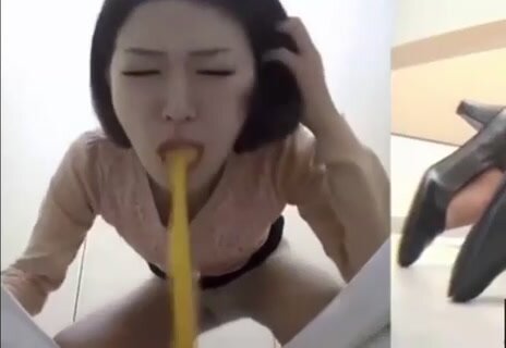 Asian girl puking violently