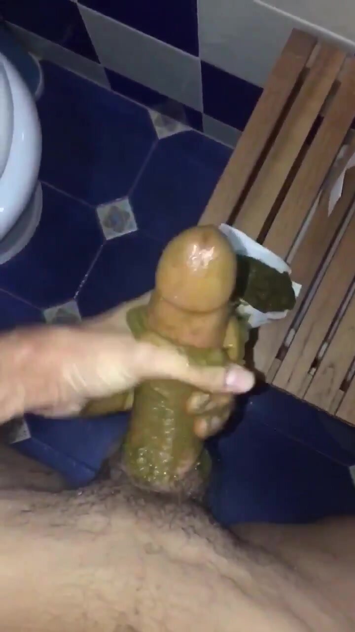 jerking and cumming with his stinky shit