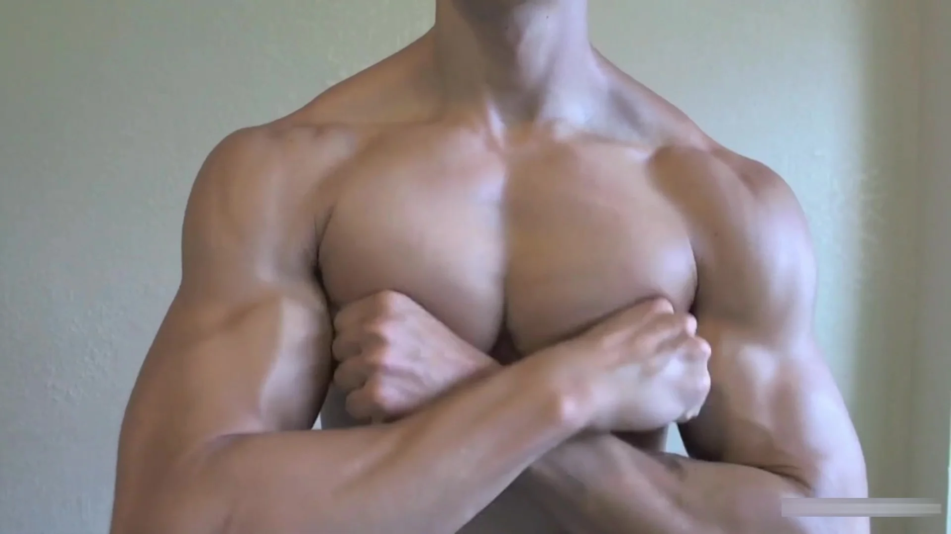 Young Stud Flexing and Pec Bouncing photo