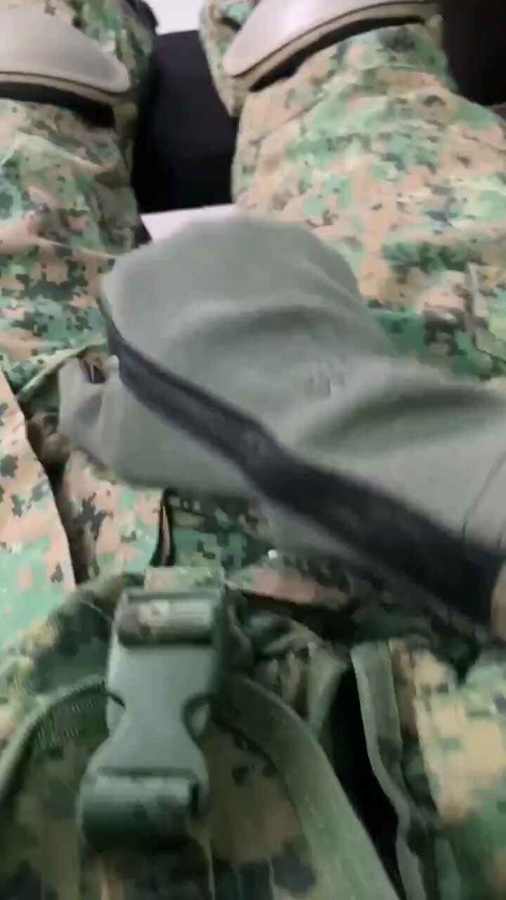 singaporean soldier grabbing bulge