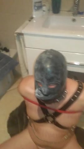 Slave being used as an urinal