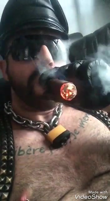 ALPHA MALE CIGAR SMOKER LEATHER SKULLFUCKING