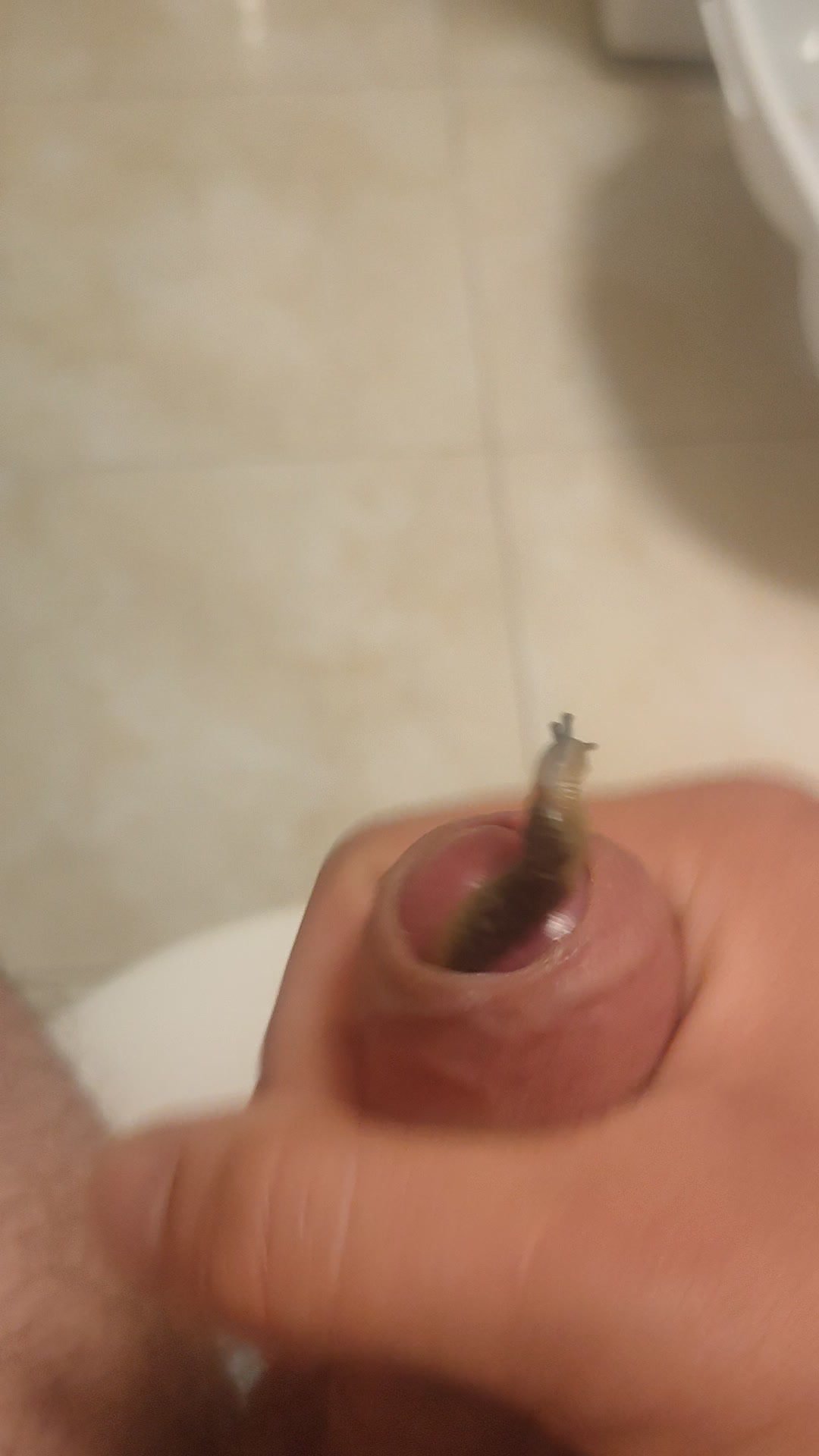 Slug - Cum whit slug on cock