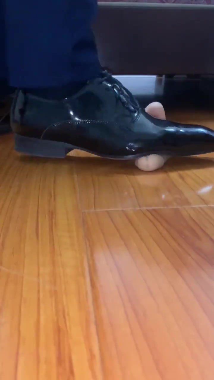 Dress shoes trample cock ballbusting - video 34