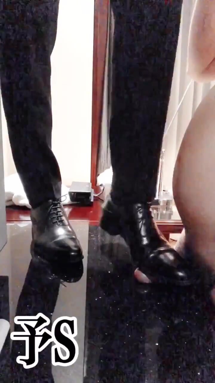 Dress shoes trample cock ballbusting - video 43