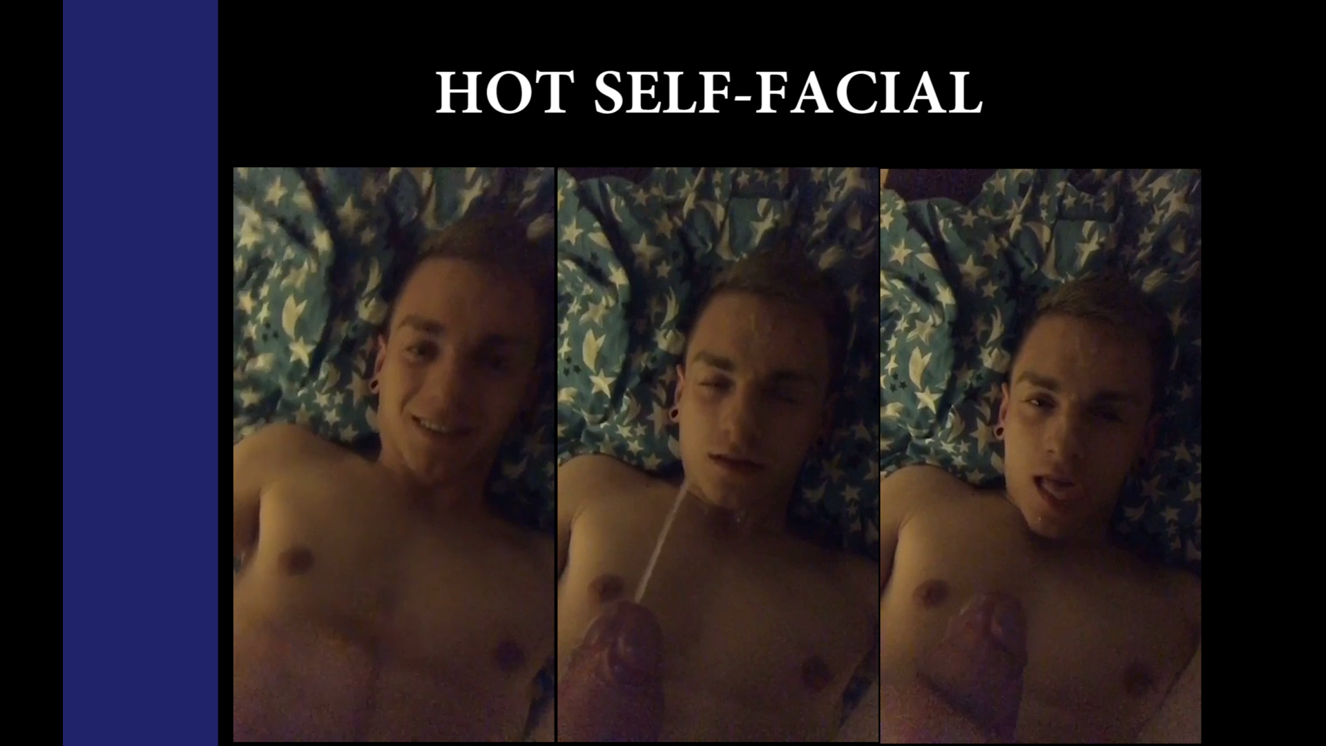 Horny Boy Cum on His Own Face