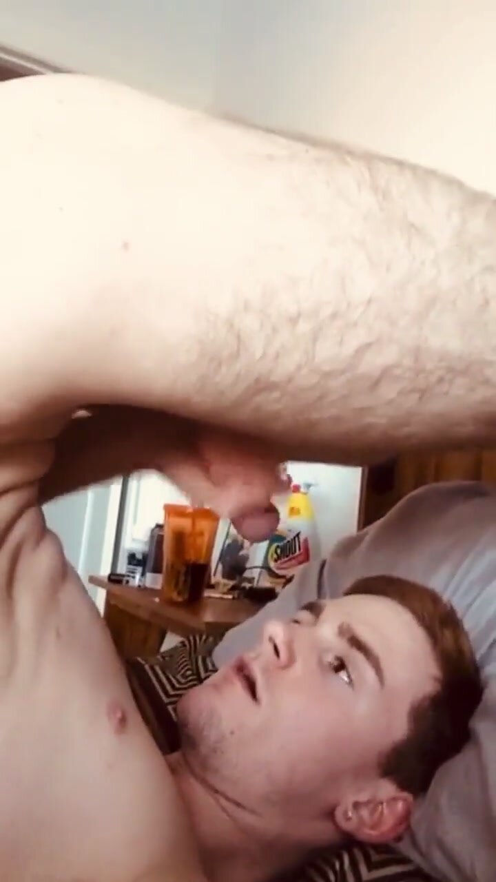 a hot self sucker cumming in his mouth