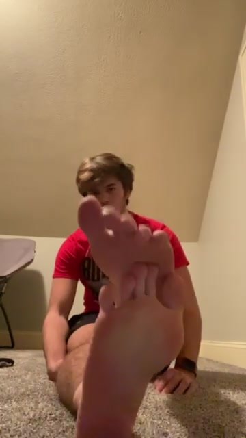 Boy Shows Feet 1