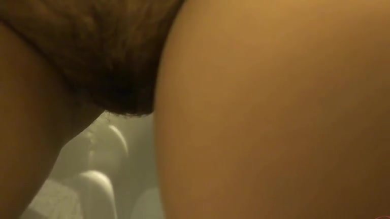 Pissing, - Cute girl pees on her toilet