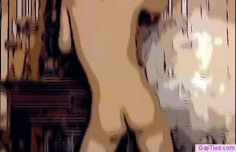 Skinny homo dances to awful music
