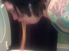 Sexy Tatted Guy Puking