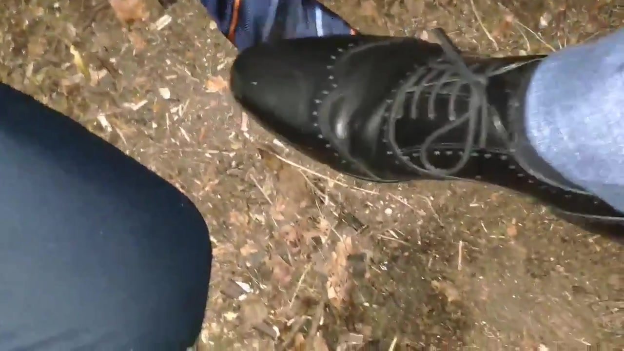 Male dress shoes trample - video 3