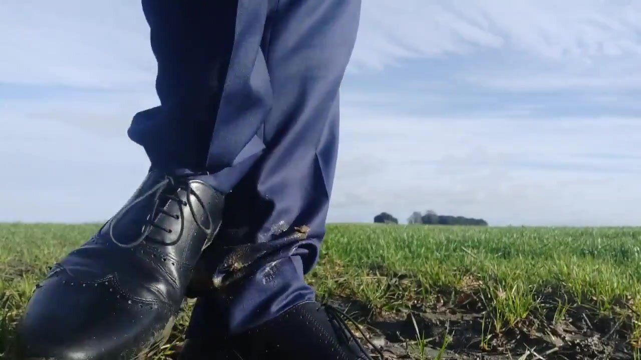 Male dress shoes trample - video 14
