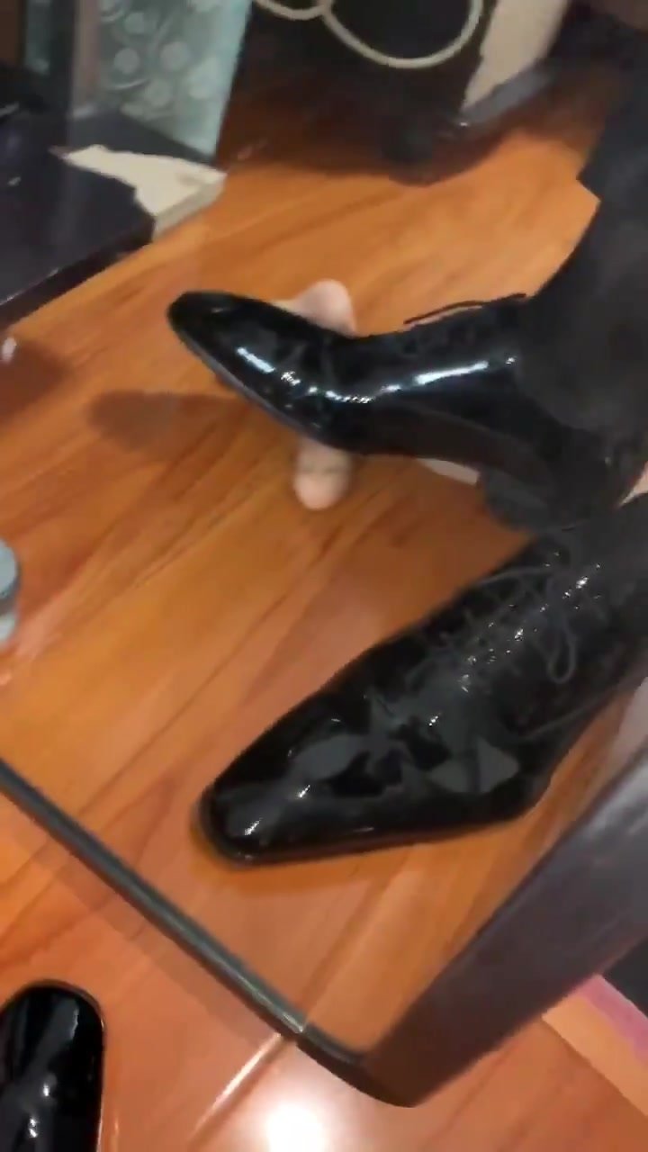 Male dress shoes trample cock ballbusting - video 10