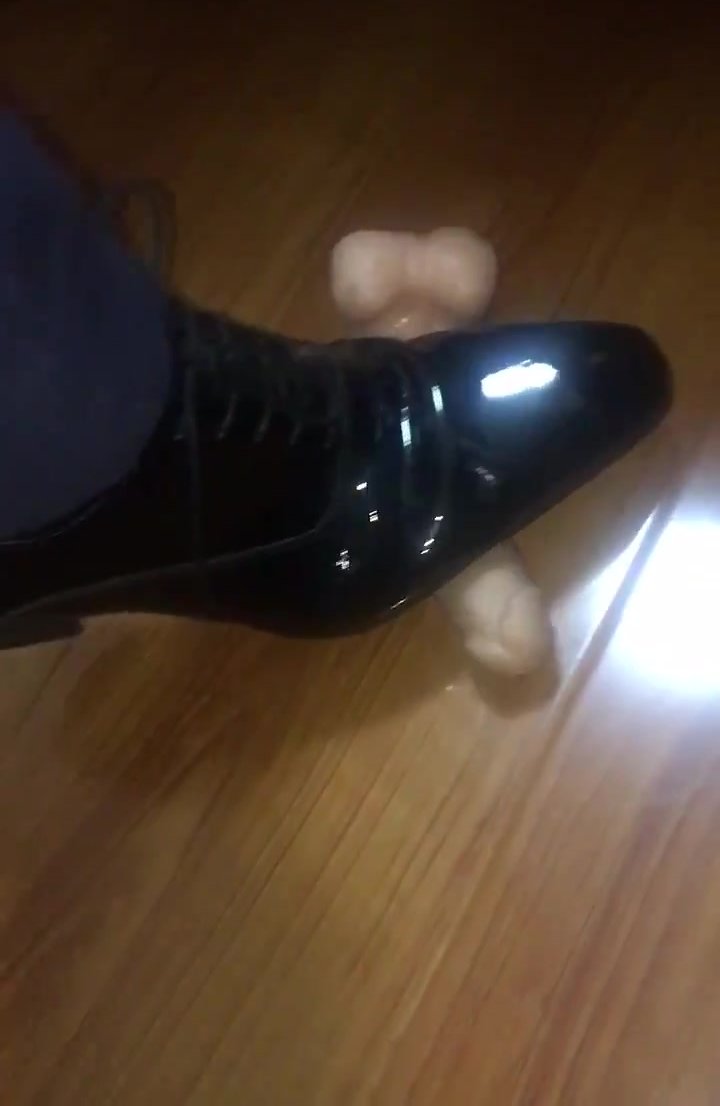 Male dress shoes trample cock ballbusting - video 25