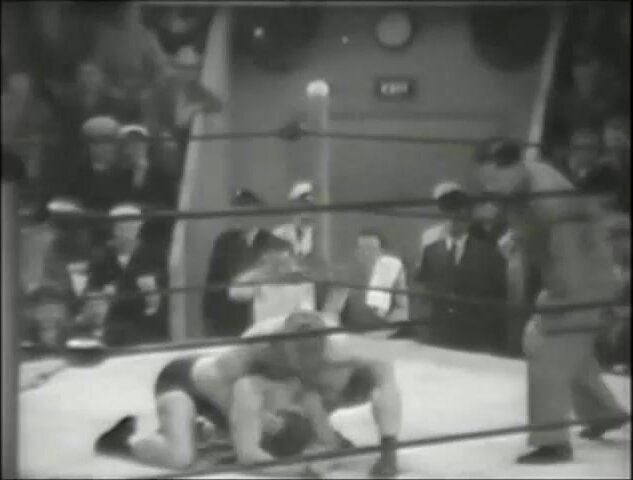 Wrestling cllip from a WW!! movie--vintage