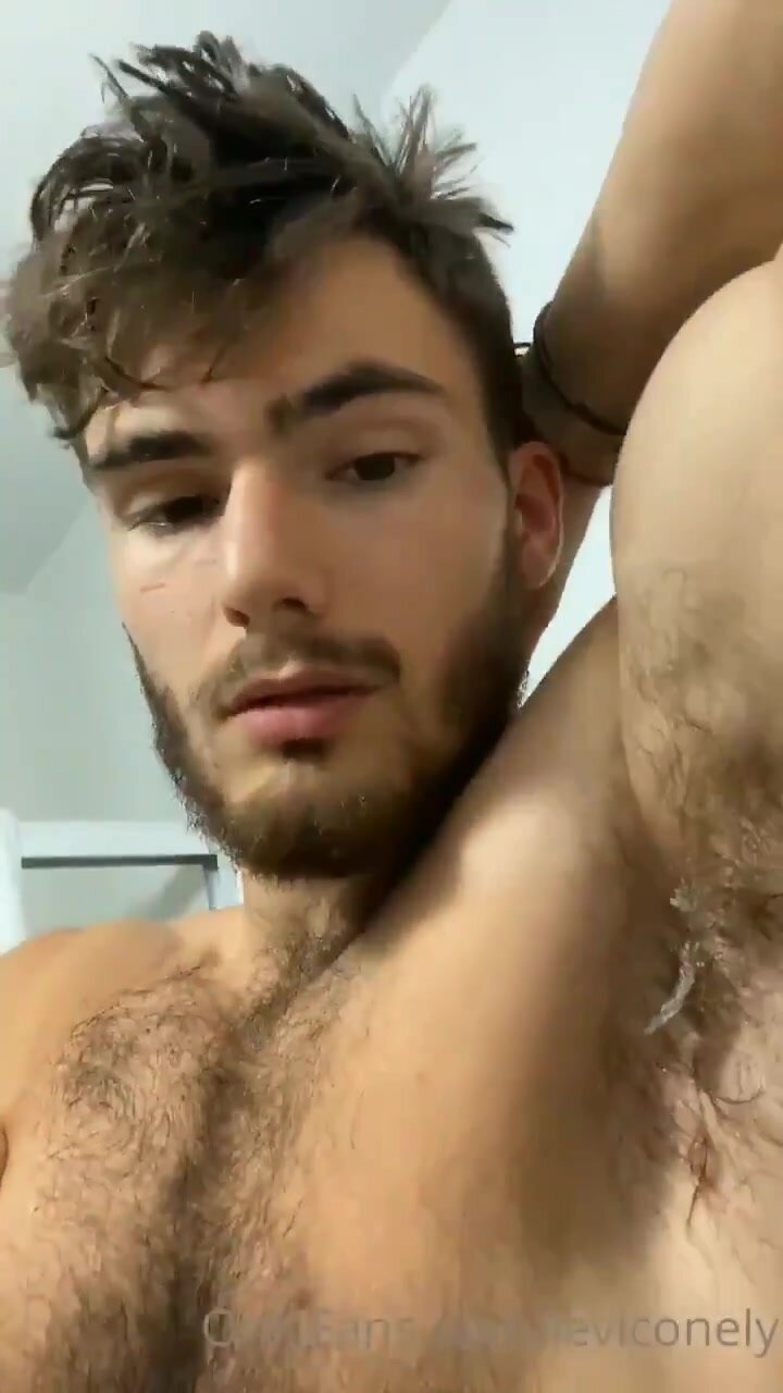 Hot guy showing off armpits