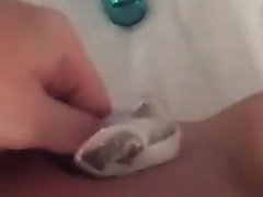 Girl uses sisters toy and panties.