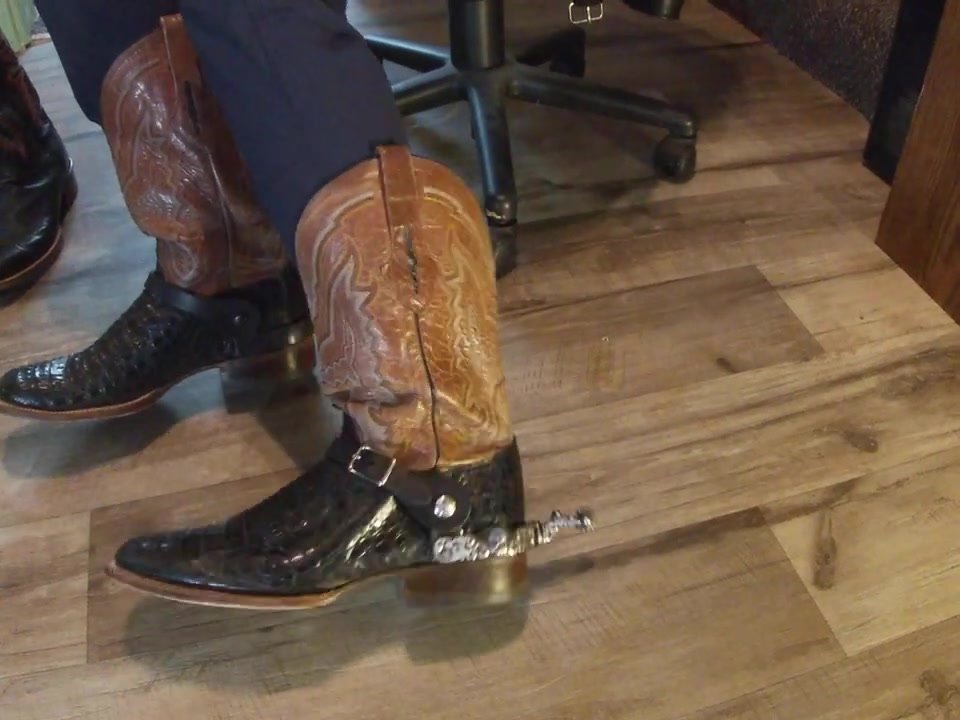 Verbal Redneck Hunk Smoking in Spurs Boots