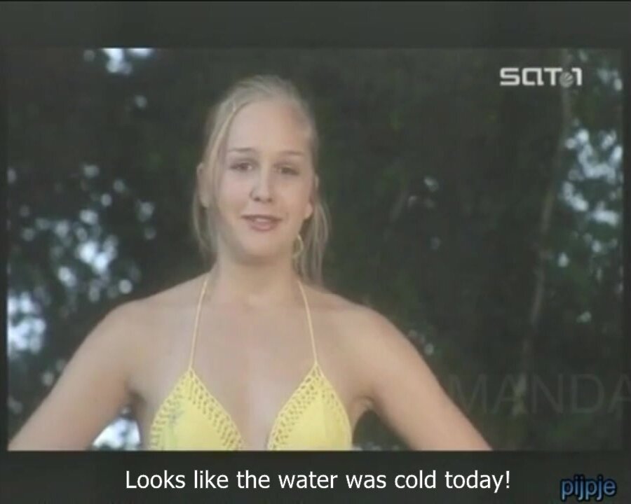 Subbed German Teen Catching a Skinnydipper Shrinkage