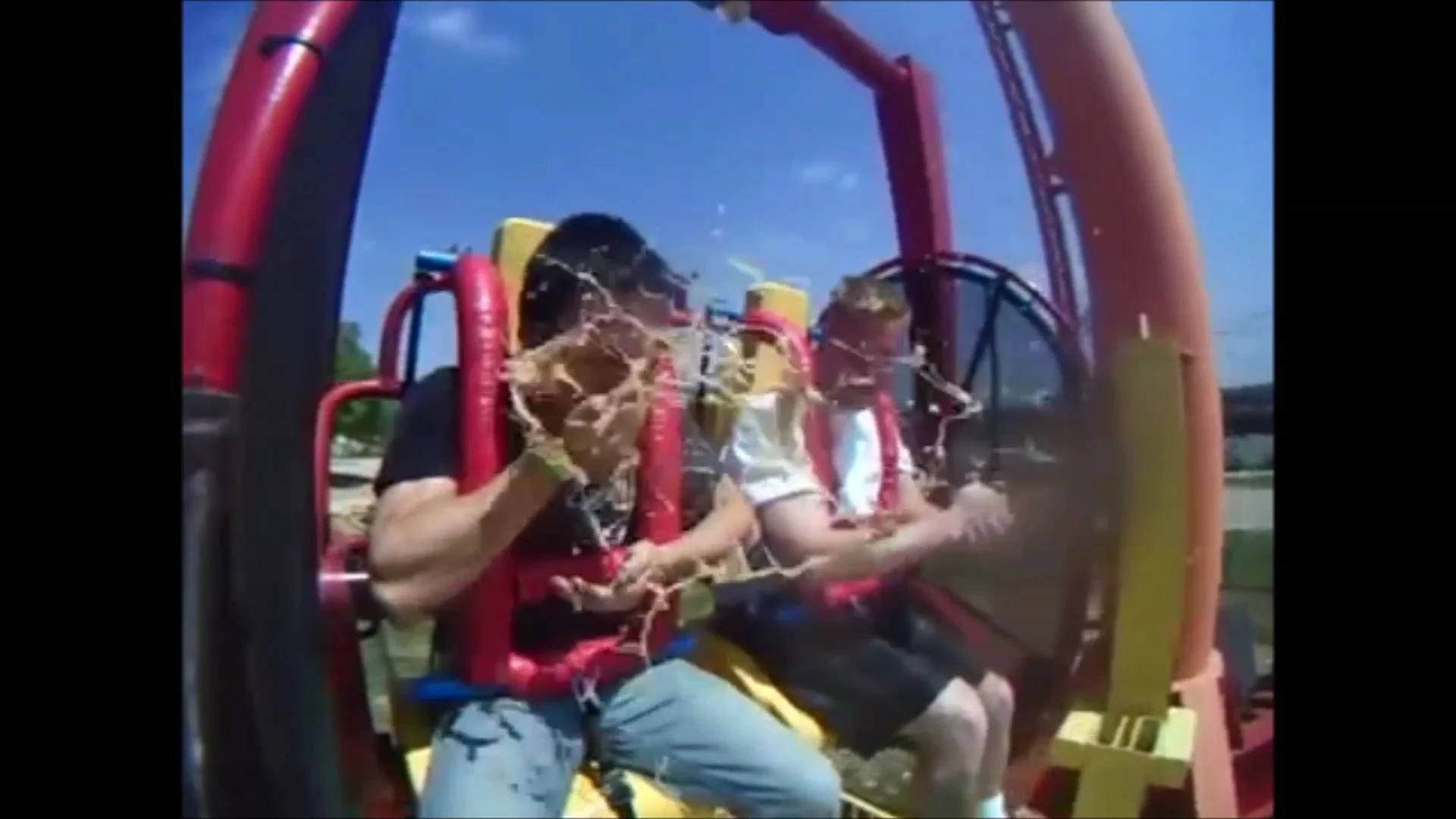 Amusement Park Fun - Guy Explodes All Over Amusement Park Ride - ThisVid.com