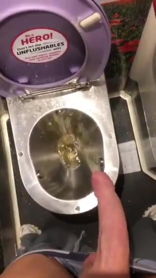 messy piss in train toilet