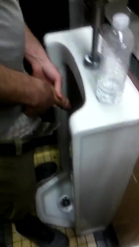 Caught Monster Cock Pissing At Urinal