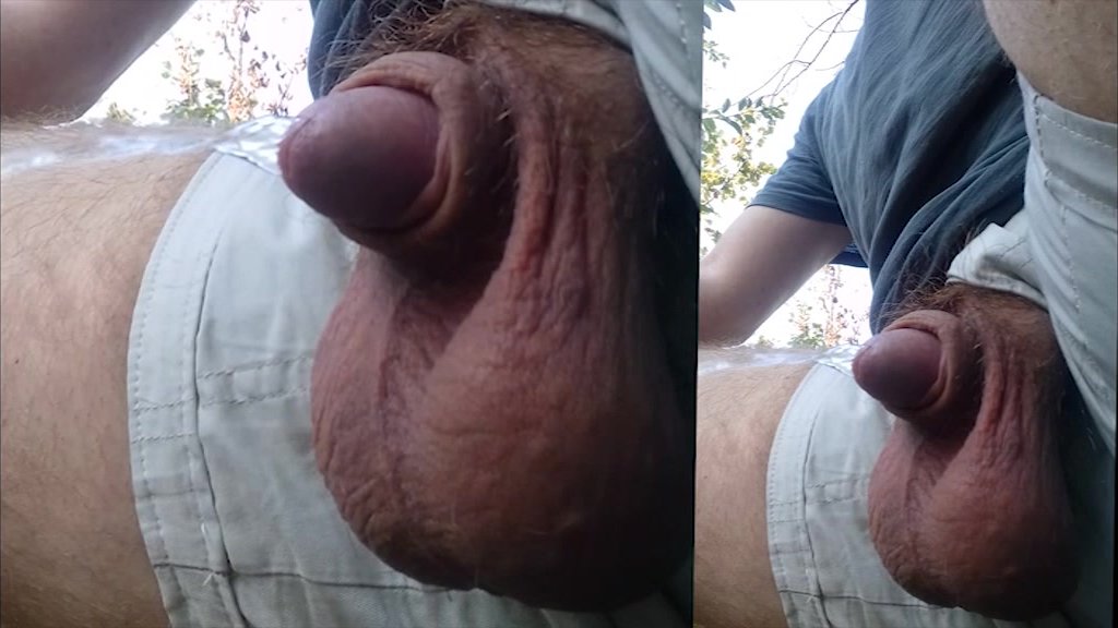 pissing and farting on a park bench