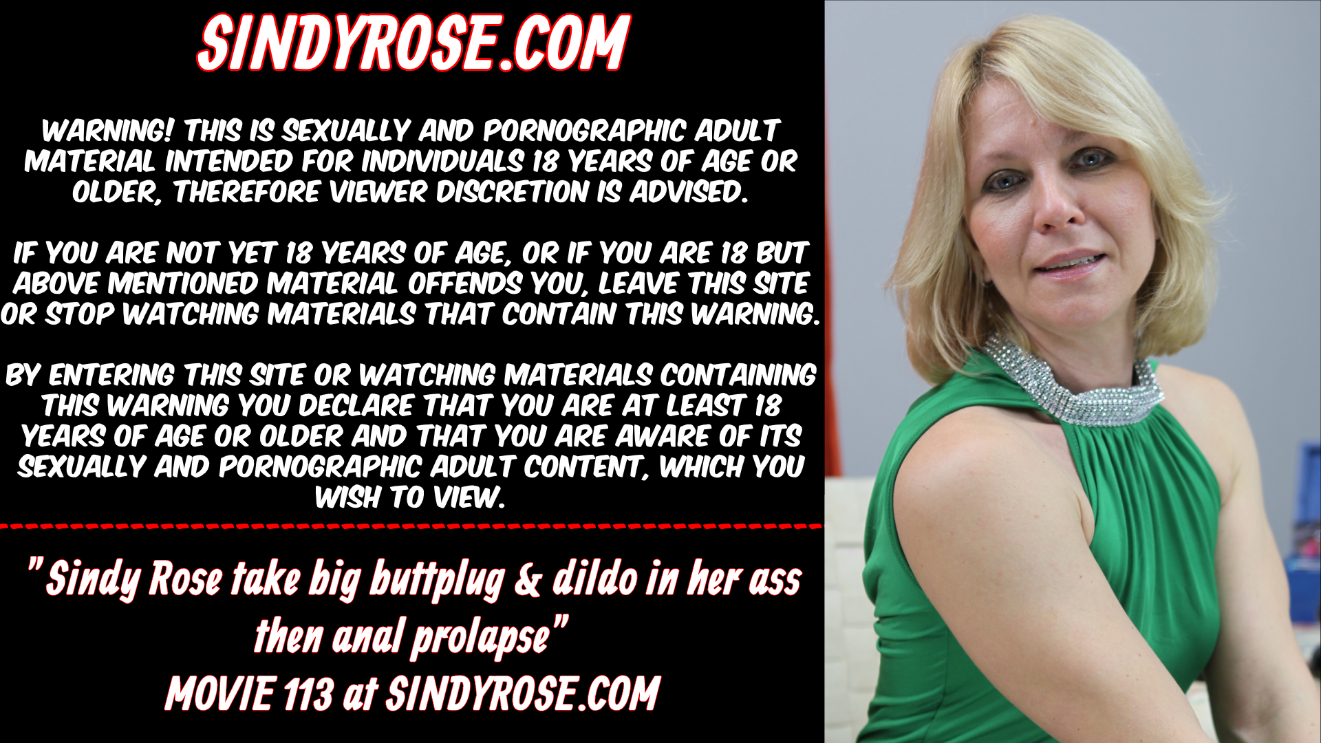 Sindy Rose take big buttplug & dildo in her ass
