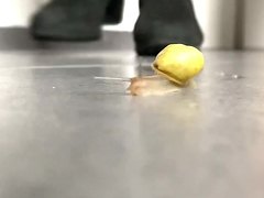 Woman steps on Snail