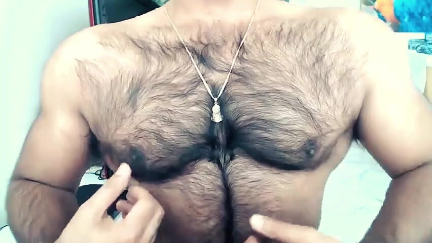 Furry-chested nipple stud