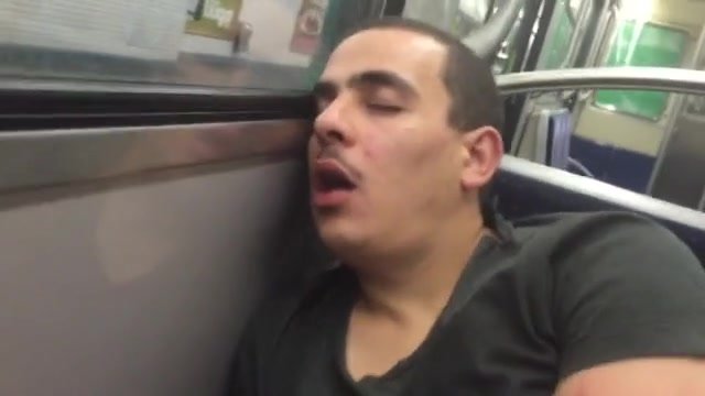 Drunk Guy Asleep in Bus