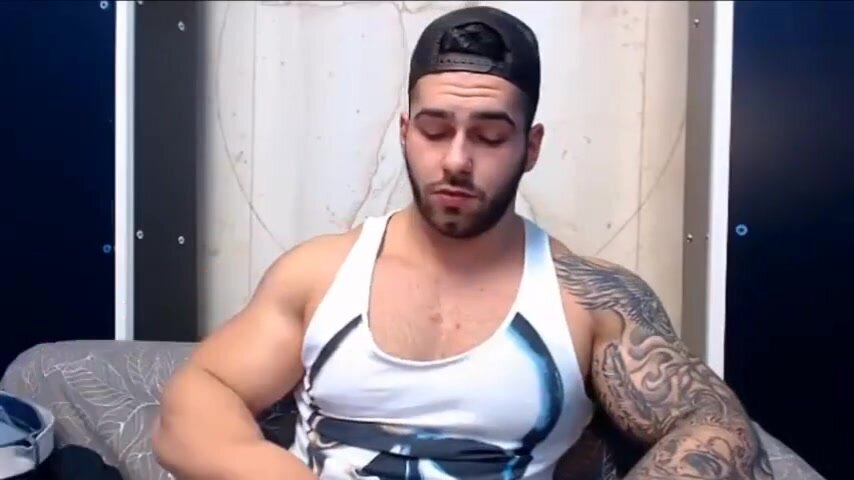 hot, muscular, sexy, boy, jerk on cam