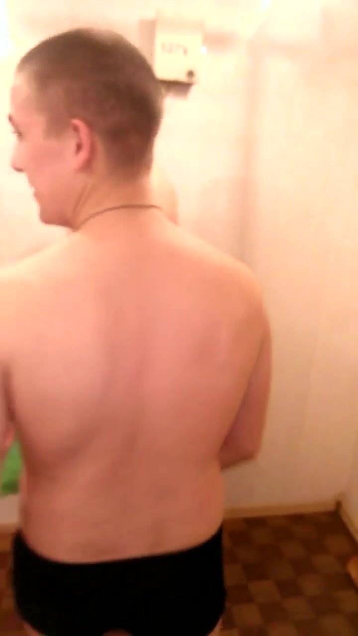 Russian soldiers in bathroom