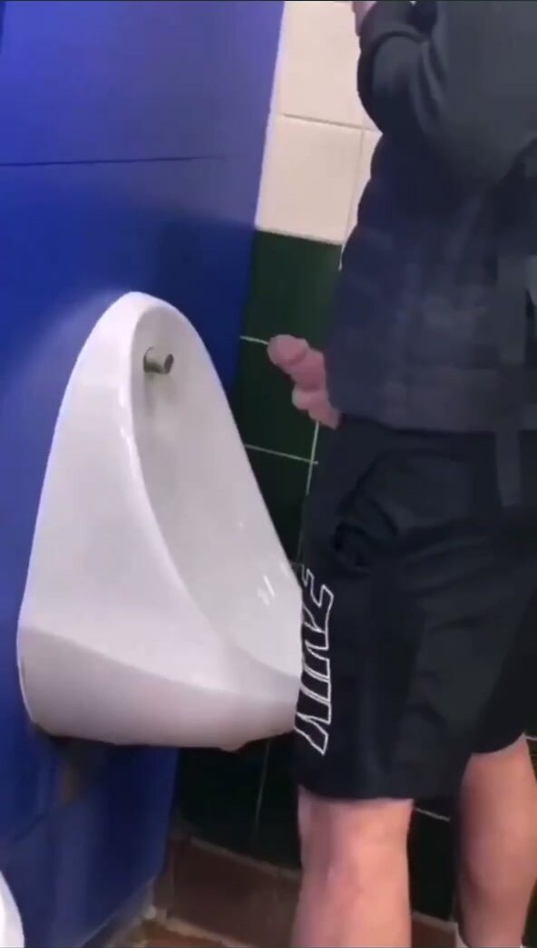 Mate Wanks & Cums In Urinal!