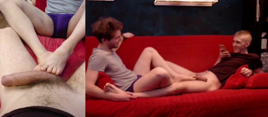 Cute Couple Footjob