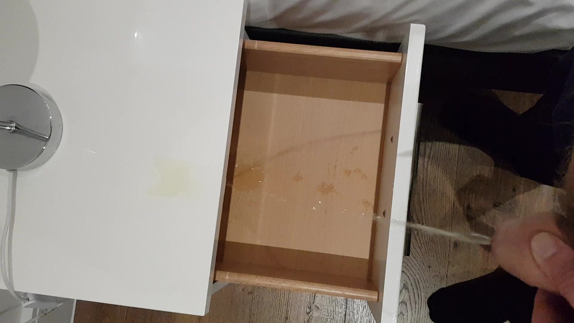 Hotel room drawer piss