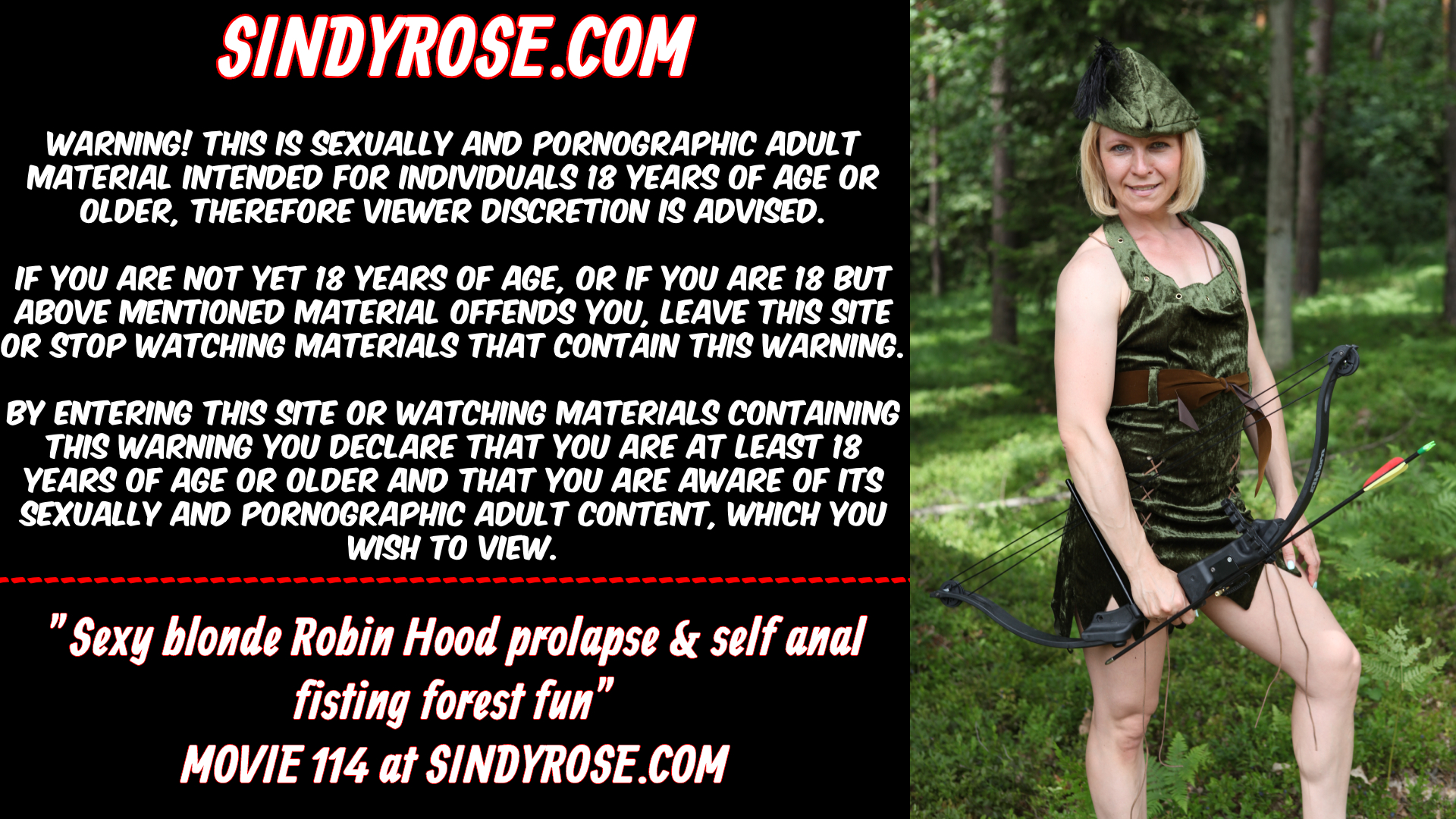Sexy blonde Robin Hood prolapse & self anal fisting
