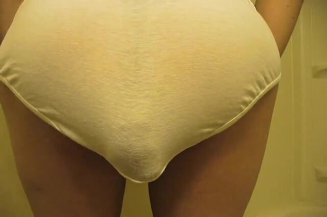Panty Pooping - Big poop in white panties