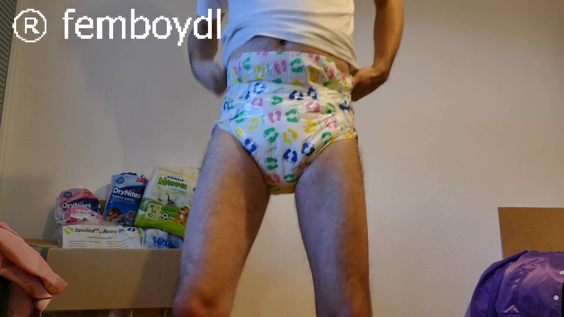 how to diaper yourself for a huge wetting fun